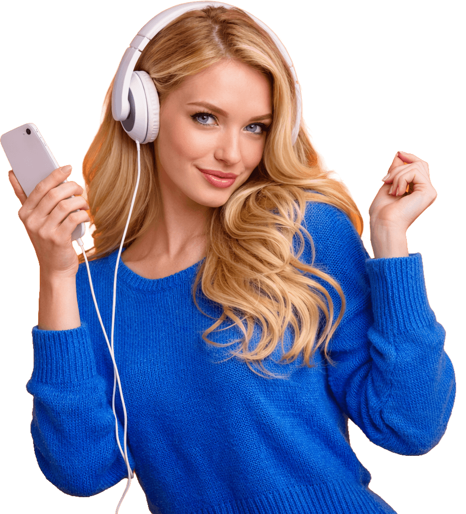 Persoană ascultând muzică